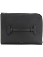 Tom Ford Leather T Pouch - Black
