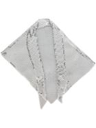 Paco Rabanne - Sequined Scarf - Women - Brass - One Size, Grey, Brass