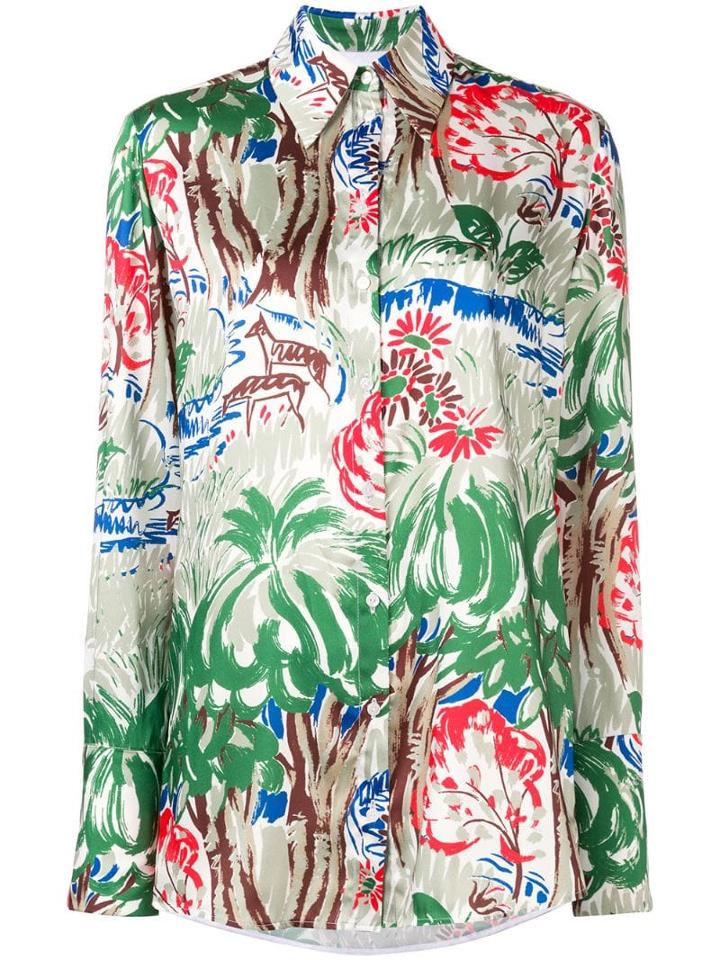 Victoria Victoria Beckham Classic Jungle Shirt - Green