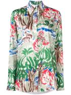 Victoria Victoria Beckham Classic Jungle Shirt - Green