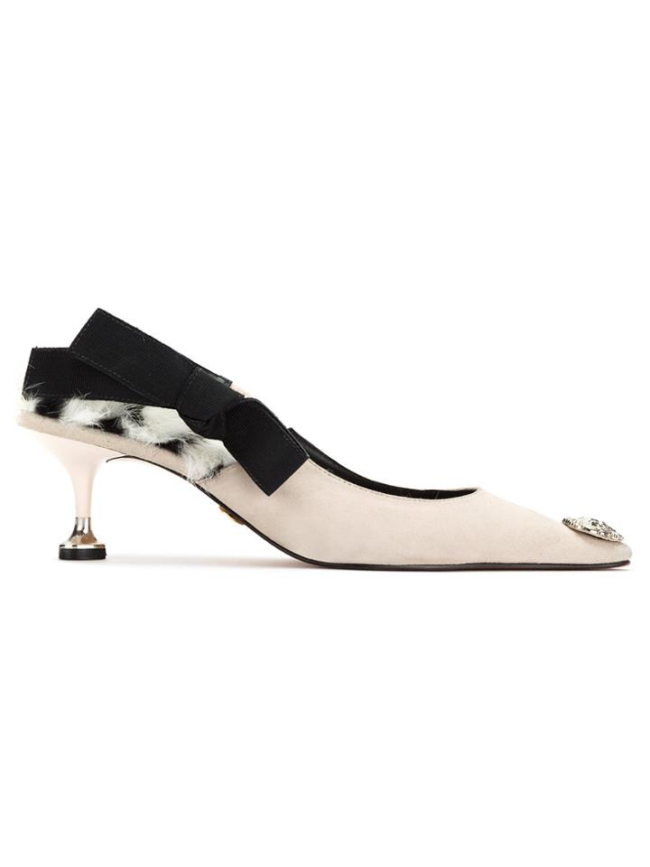 Andrea Bogosian Slingback Pumps - White