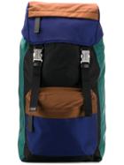 Marni Contrasting Paneled Large Backpack - Black