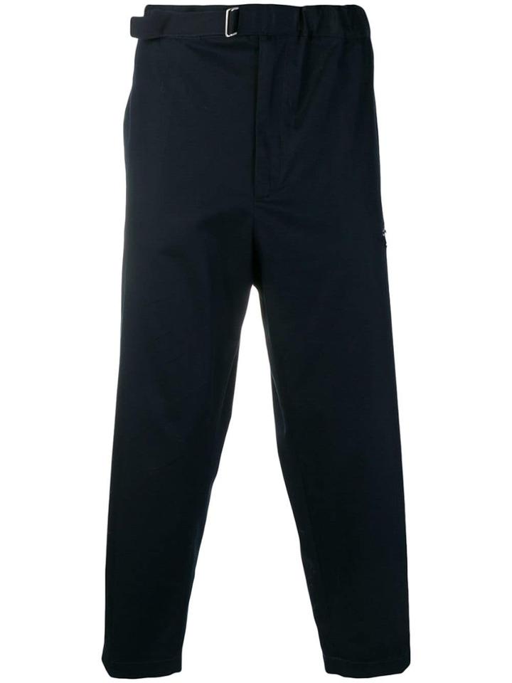 Oamc Cropped Chino Trousers - Blue