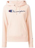 Champion Logo Print Hoodie - Pink