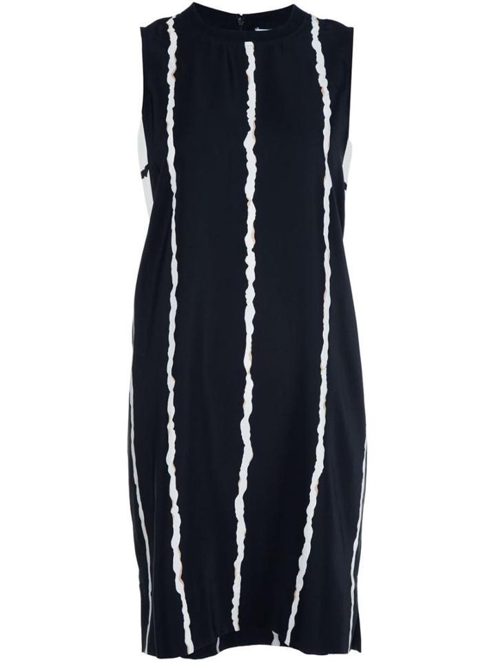 Derek Lam 10 Crosby Striped Sleeveless Dress, Women's, Size: 12, Black, Silk