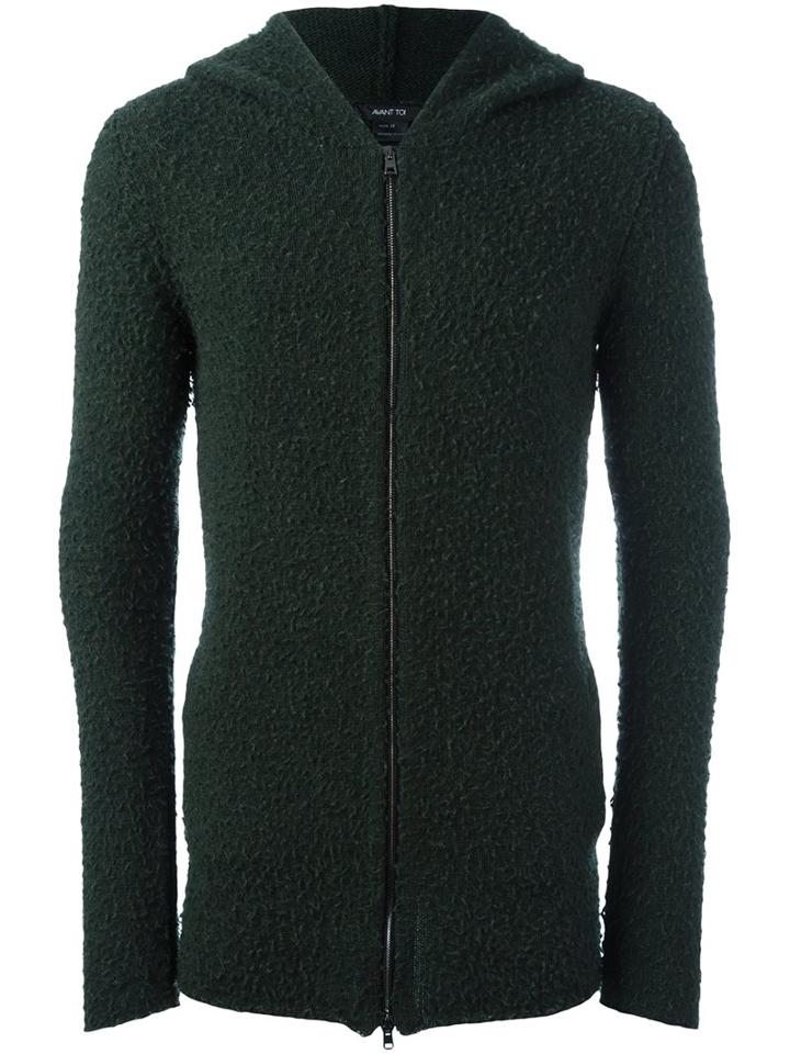Avant Toi Zip Up Hoodie, Men's, Size: Medium, Green, Cashmere/merino