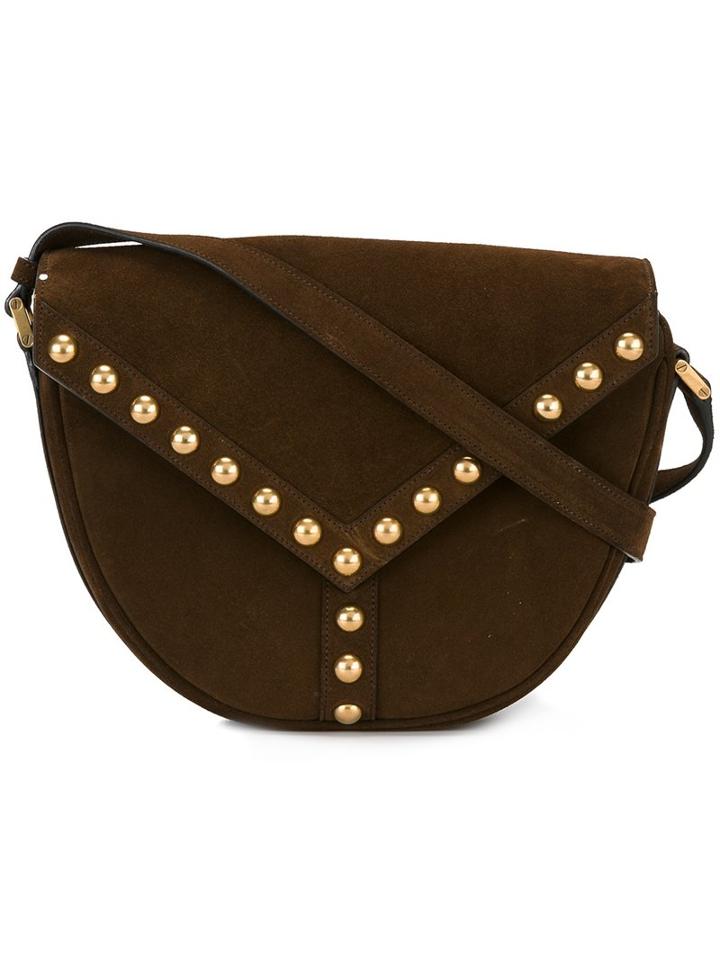 Saint Laurent 'y Studs' Satchel, Women's, Brown