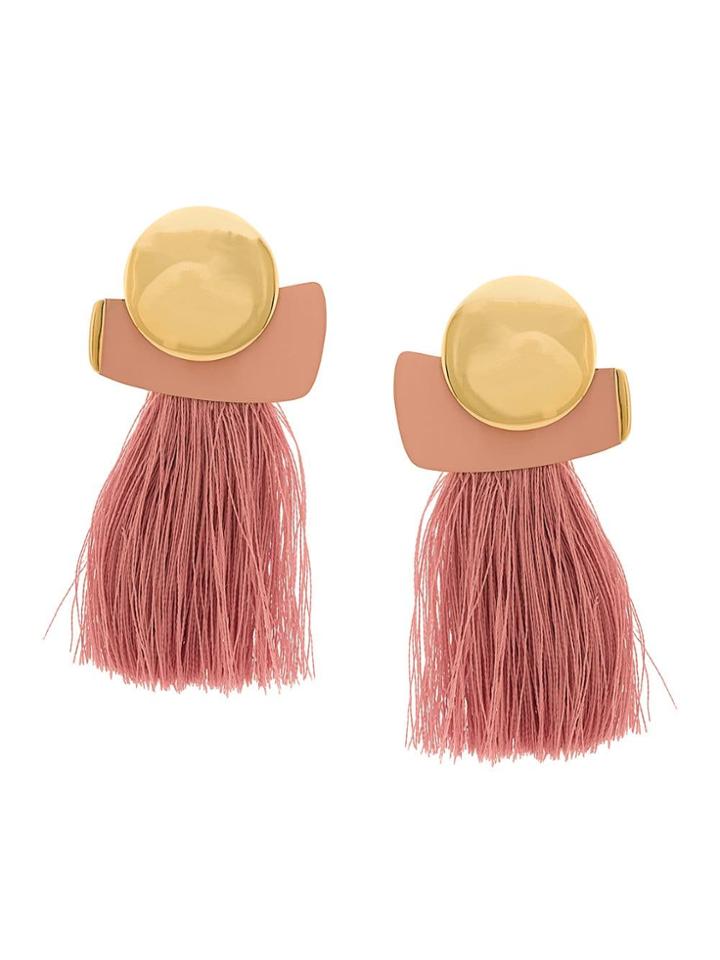 Lizzie Fortunato Jewels Mulberry Fringe Earrings - Pink
