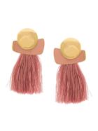 Lizzie Fortunato Jewels Mulberry Fringe Earrings - Pink