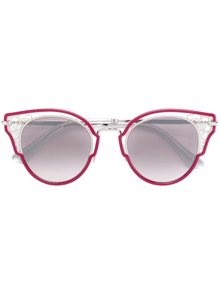 Jimmy Choo Eyewear Round Framed Sunglasses - Red