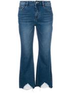 Sjyp Cropped Destroyed Jeans - Blue