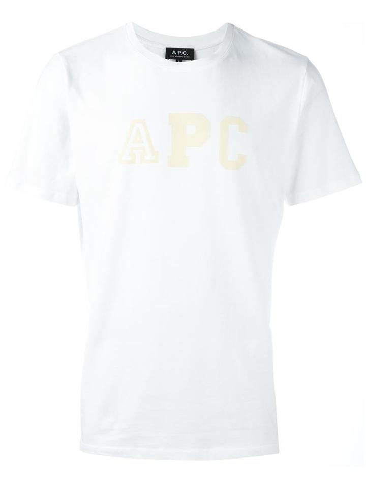 A.p.c. Logo Print T-shirt, Men's, Size: Xl, White, Cotton
