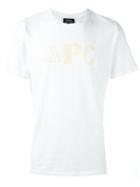 A.p.c. Logo Print T-shirt, Men's, Size: Xl, White, Cotton