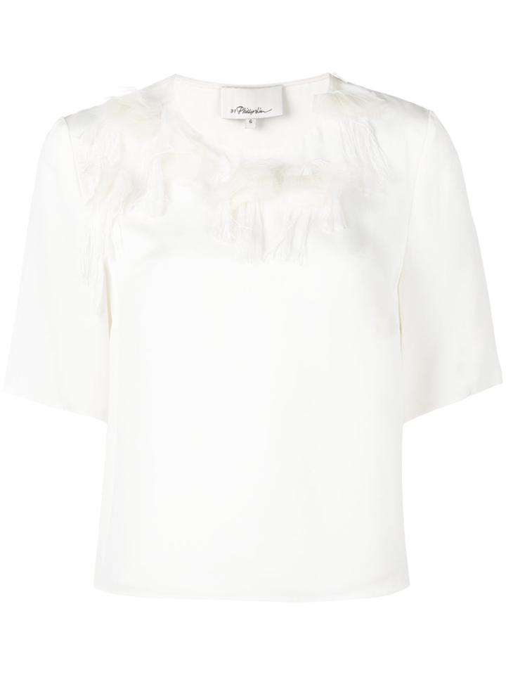 3.1 Phillip Lim Peony Embroidered T-shirt - White