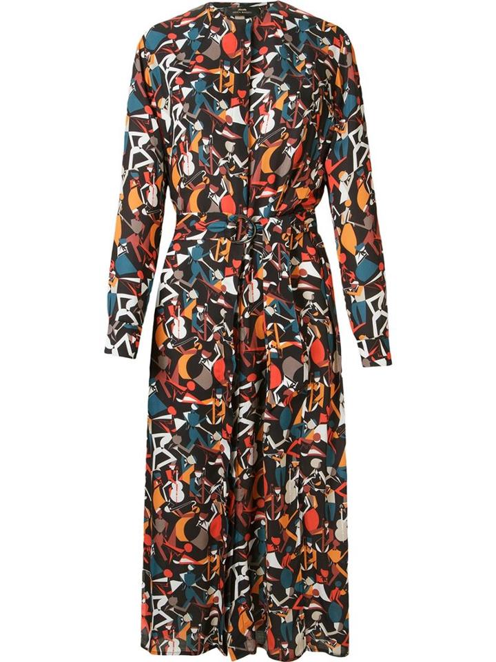 Andrea Marques Midi Printed Shirt Dress