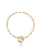 Ingie Paris Leaf Drop Necklace - Gold