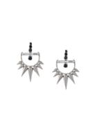 Elise Dray Diamond Drop Spiked Earrings, Women's, Metallic