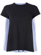 Sacai Pleated T-shirt, Women's, Size: 2, Blue, Cotton