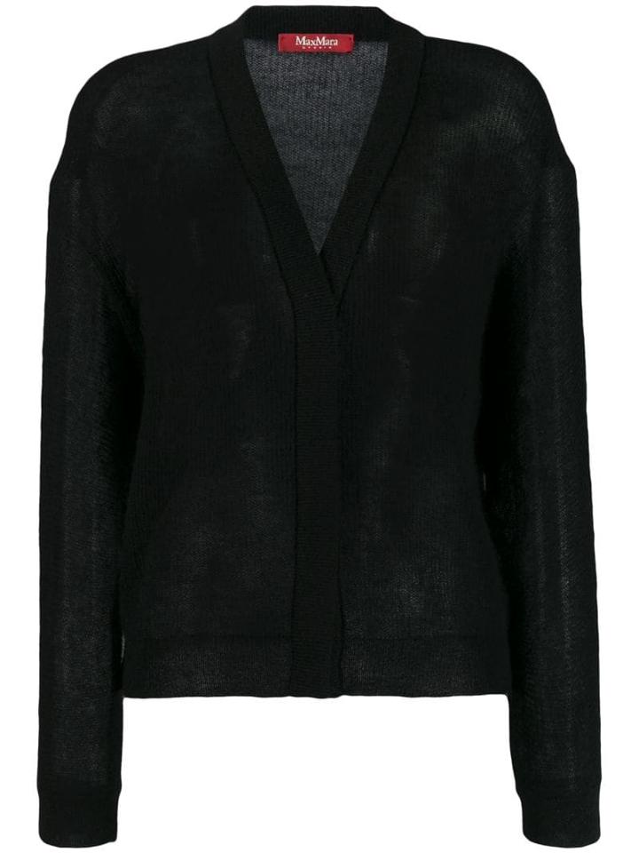Max Mara Studio Sheer Cardigan - Black