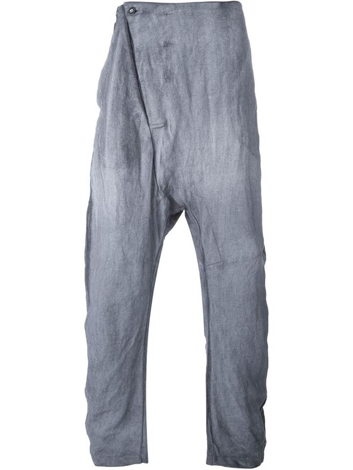 Lost & Found Ria Dunn Drop-crotch Loose Fit Flight Trousers, Men's, Size: S, Grey, Linen/flax/cotton
