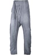 Lost & Found Ria Dunn Drop-crotch Loose Fit Flight Trousers, Men's, Size: S, Grey, Linen/flax/cotton