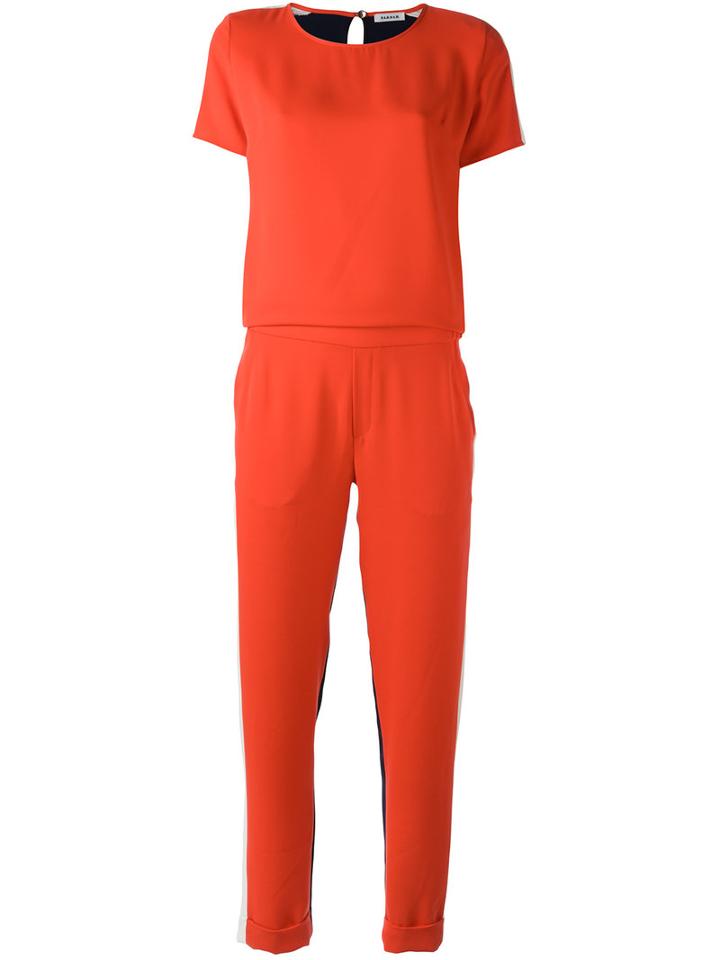 P.a.r.o.s.h. Side Stripe Jumpsuit, Women's, Yellow/orange, Polyester