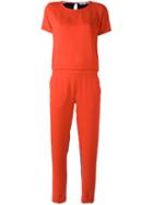 P.a.r.o.s.h. Side Stripe Jumpsuit, Women's, Yellow/orange, Polyester