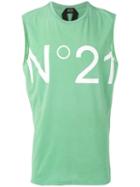 No21 - Printed Vest Top - Men - Cotton - S, Green, Cotton