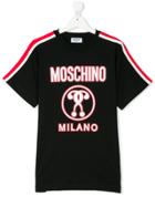 Moschino Kids Teen Logo Print T-shirt - Black