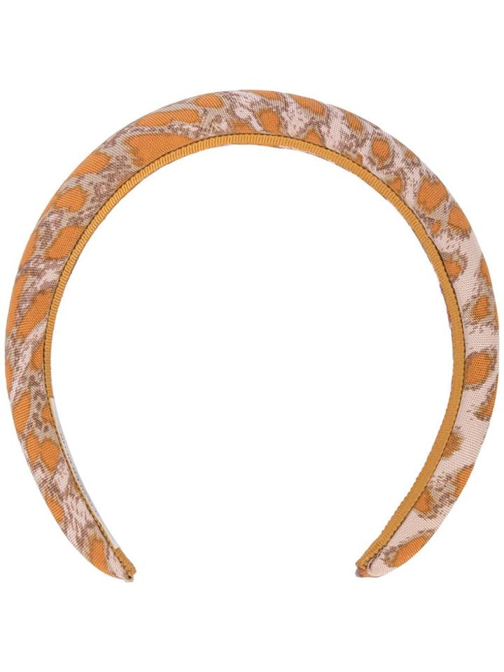 Jennifer Behr Leopard Print Hairband - Orange