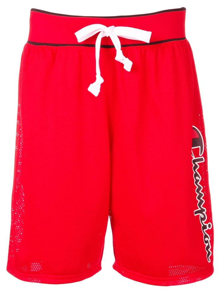 Champion Logo Mesh Track Shorts - Red