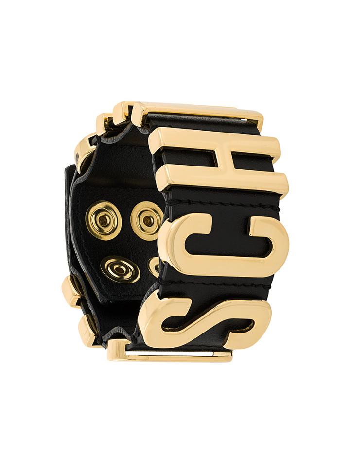 Moschino Logo Cuff, Black