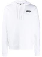 Moschino Lettering Logo Jersey Hoodie - White