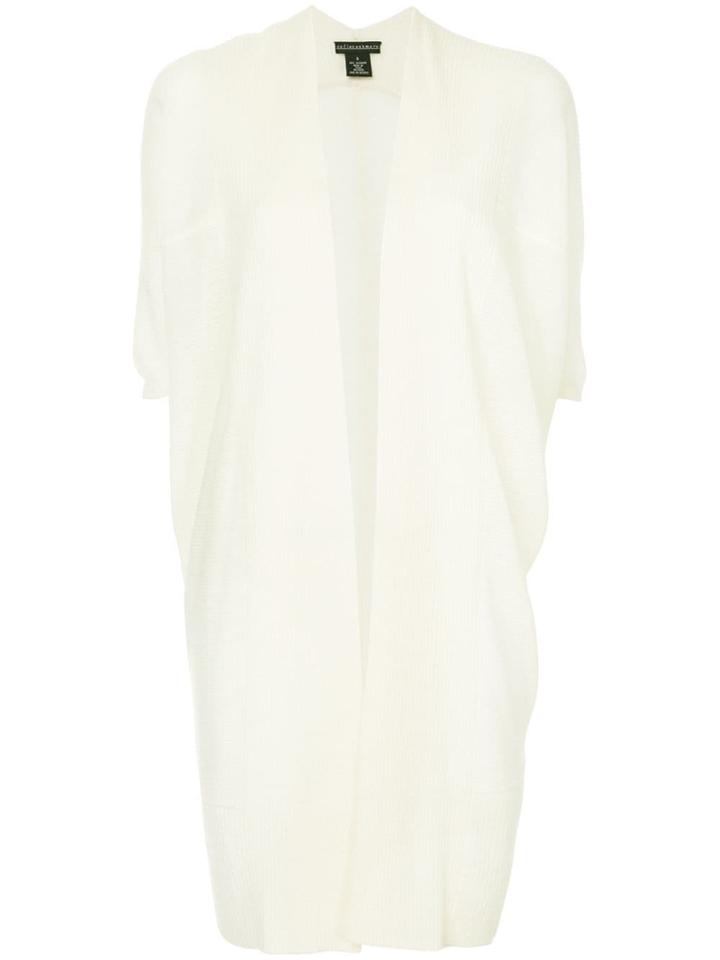 Sofia Cashmere Cashmere Short Sleeves Cardi-coat - White