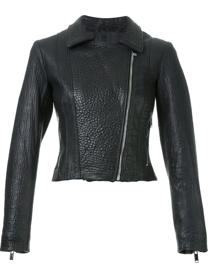 Strateas Carlucci Anarchy Strap Jacket, Women's, Size: M, Black, Lamb Skin