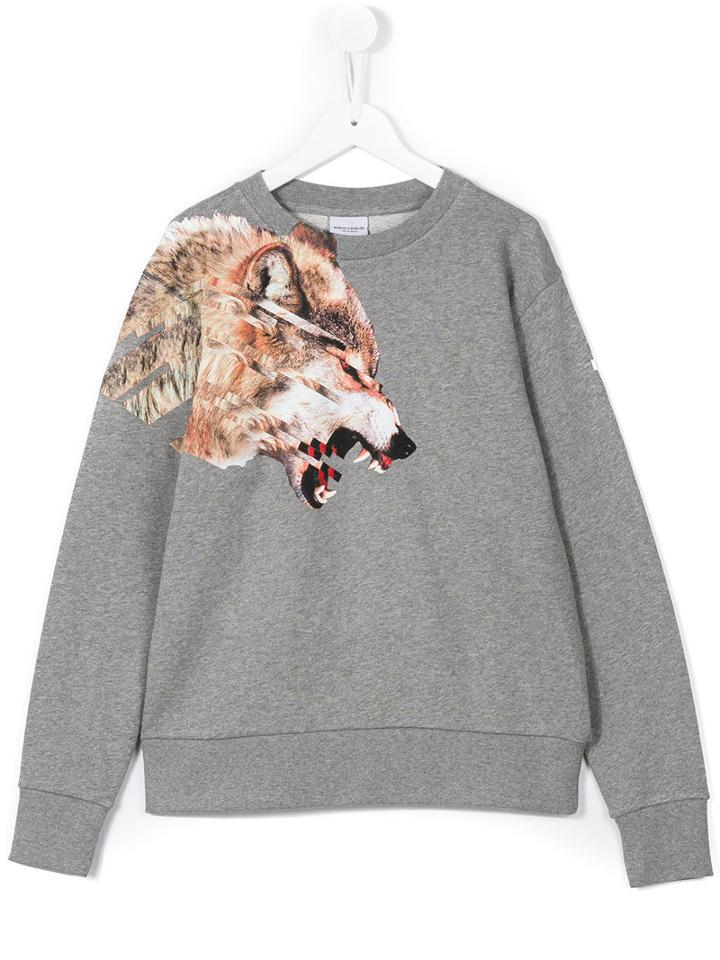 Marcelo Burlon County Of Milan Kids Cruce Sweatshirt, Boy's, Size: 10 Yrs, Grey