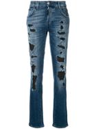 Philipp Plein Layered Cut Slim Jeans - Blue