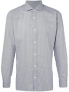 Z Zegna Geometric Print Shirt, Men's, Size: 44, Black, Cotton