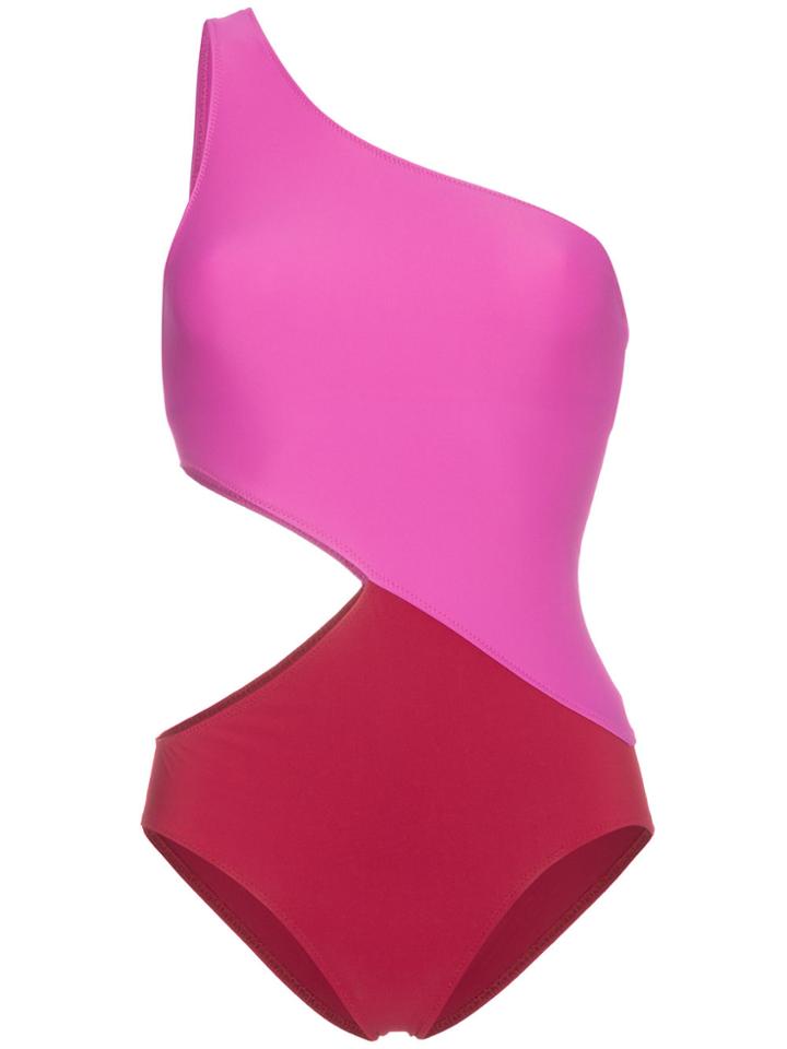 Araks Pink And Red Elmar One Shoulder Swimsuit