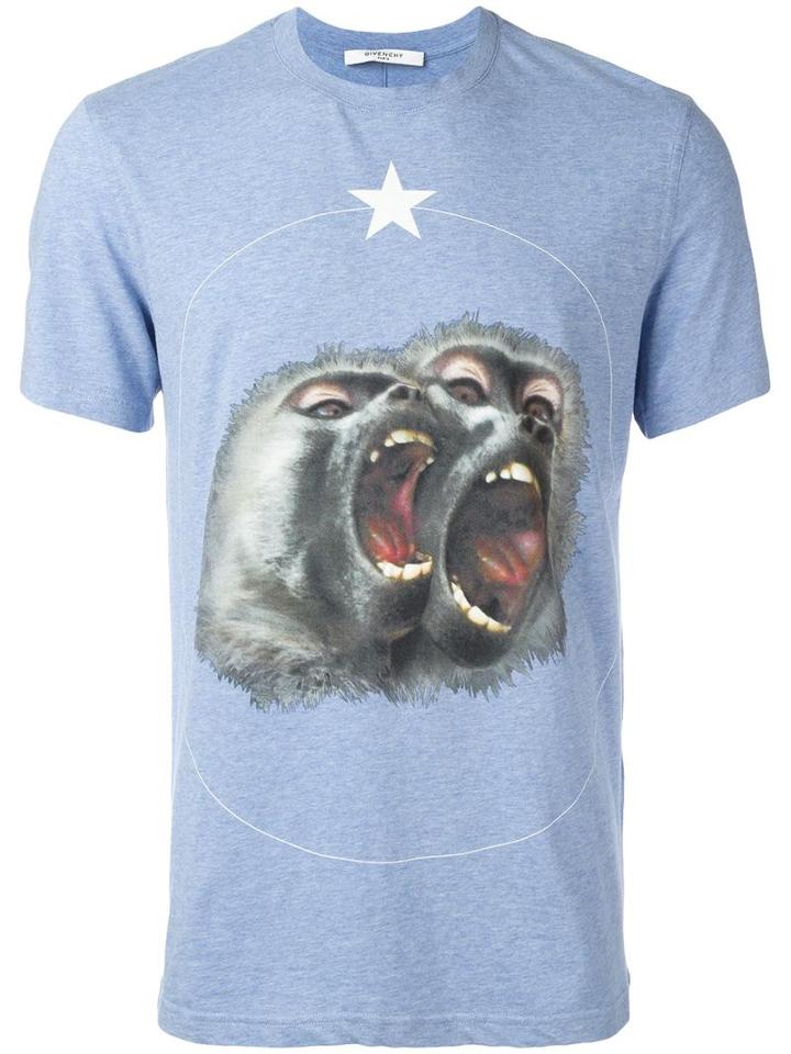 Givenchy Monkey Brothers Printed T-shirt, Men's, Size: Medium, Blue, Cotton