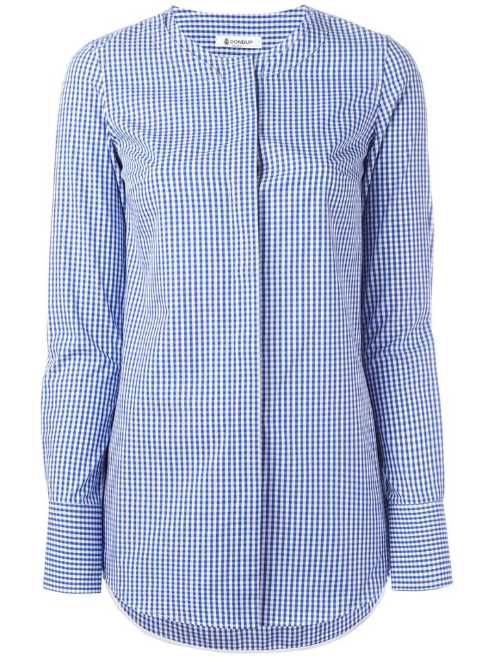 Dondup Crew Neck Laurus Shirt, Women's, Size: 42, Blue, Cotton