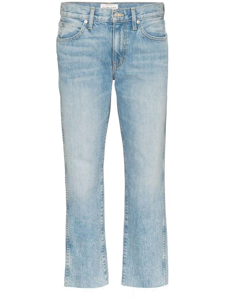 Slvrlake Harper Cropped Straight-leg Jeans - Blue