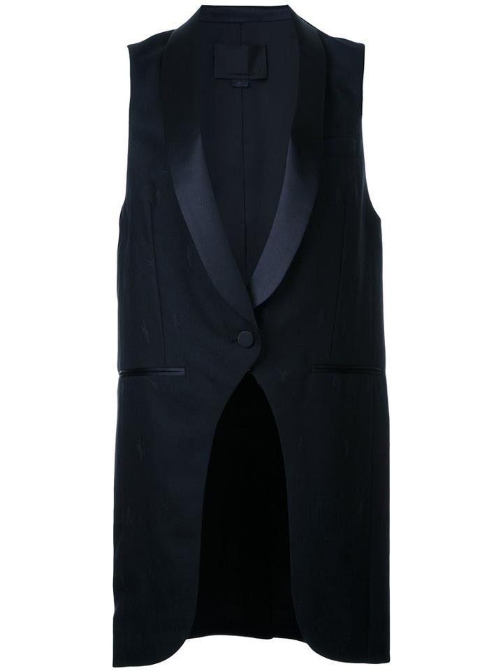 Alexander Wang Shawl Collar Waistcoat, Women's, Size: 2, Black, Wool
