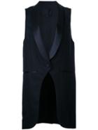 Alexander Wang Shawl Collar Waistcoat, Women's, Size: 2, Black, Wool