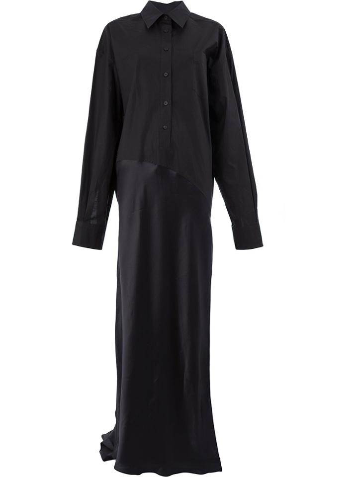 Vera Wang Combi Shirt Gown - Black