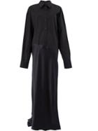 Vera Wang Combi Shirt Gown - Black