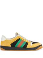 Gucci Screener Sneakers In Suede - Yellow