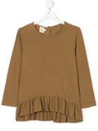 Caffe' D'orzo Frilled Hem Jumper - Brown
