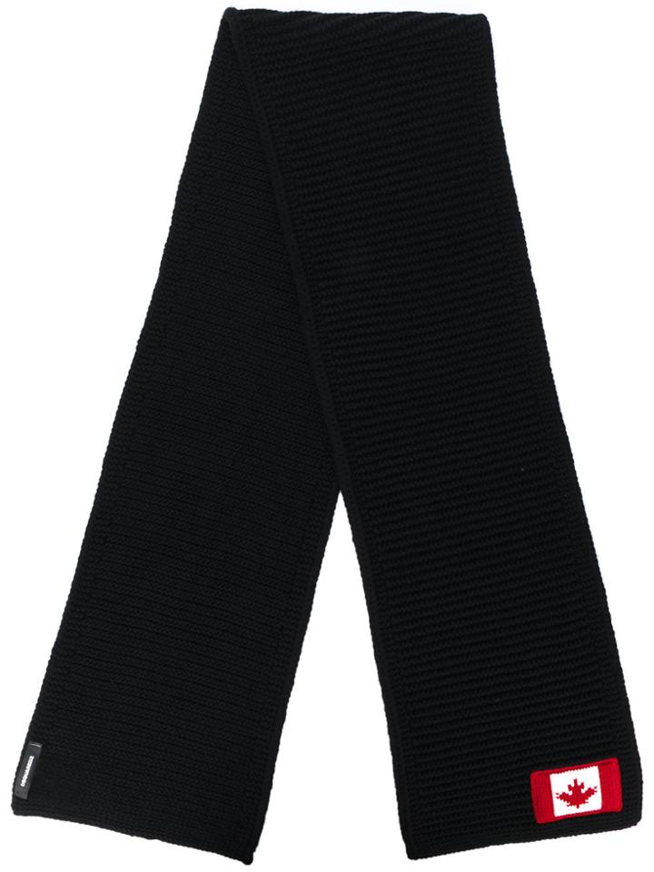 Dsquared2 Maple Logo Scarf - Black