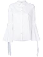 P.a.r.o.s.h. Tie Sleeve Shirt - White